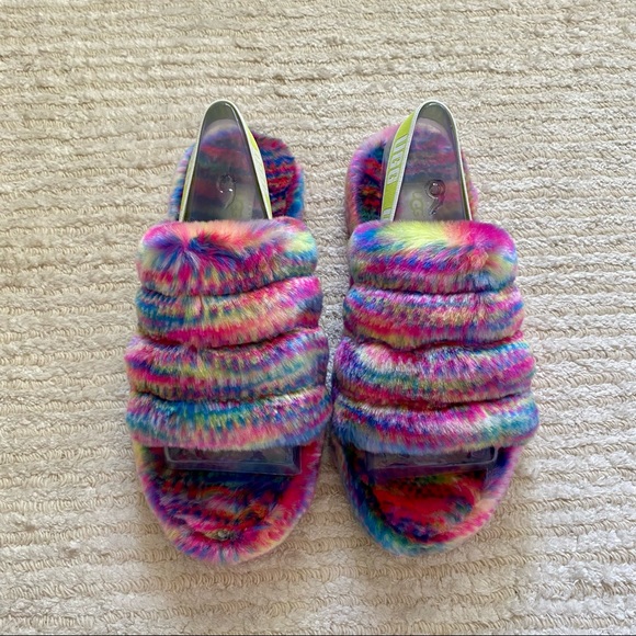 NWT Ugg Fluff Yeah Pixelate slippers - Picture 2 of 15